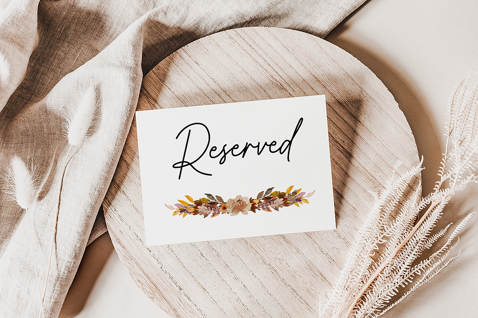 Thumbnail: Autumn Boho Reserved Sign