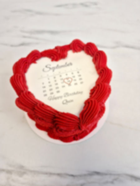Calender Bento Heart Cake for 2