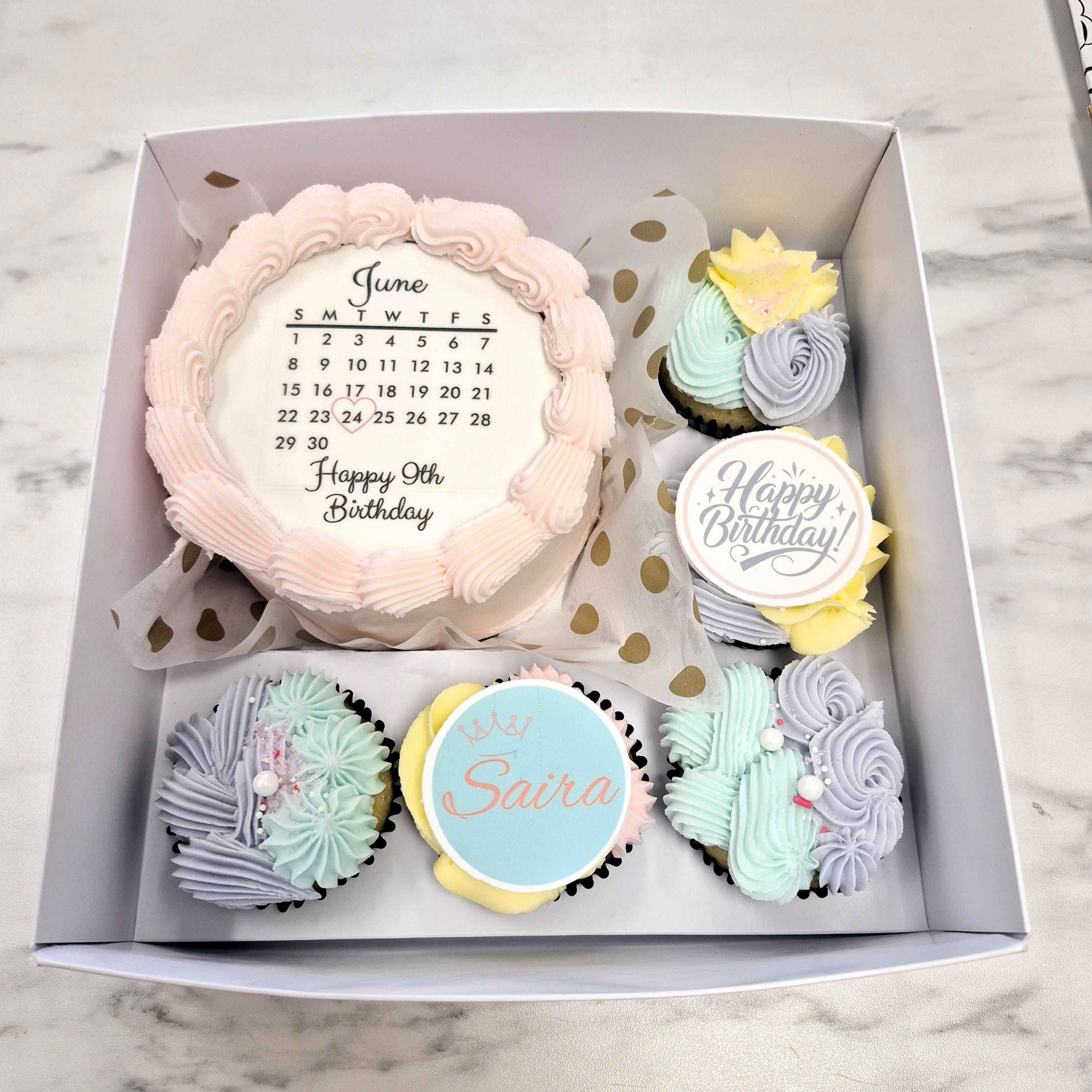 Bento Box Cake and Cupcakes