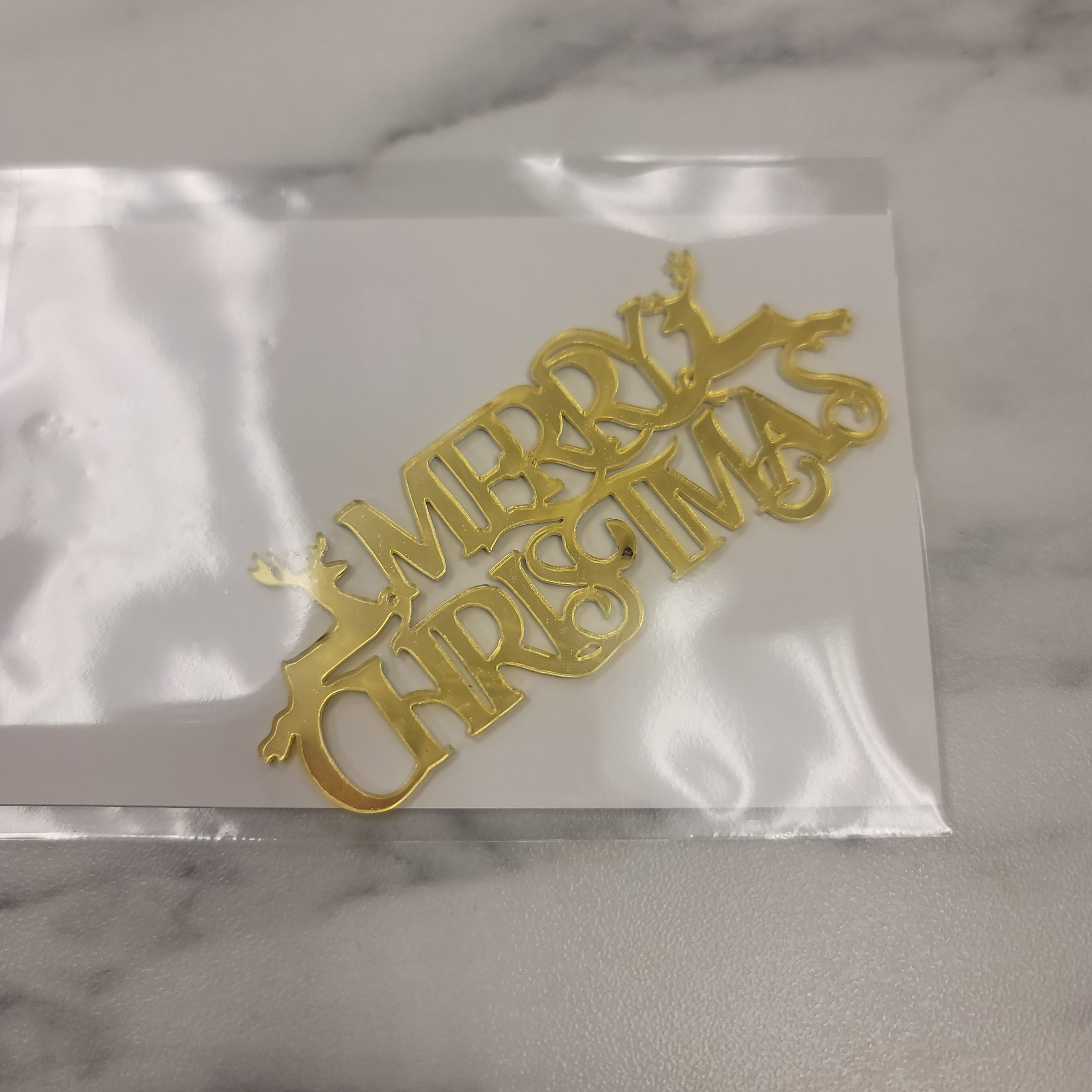 Christmas Acrylic Cupcake Topper- Reindeer 2