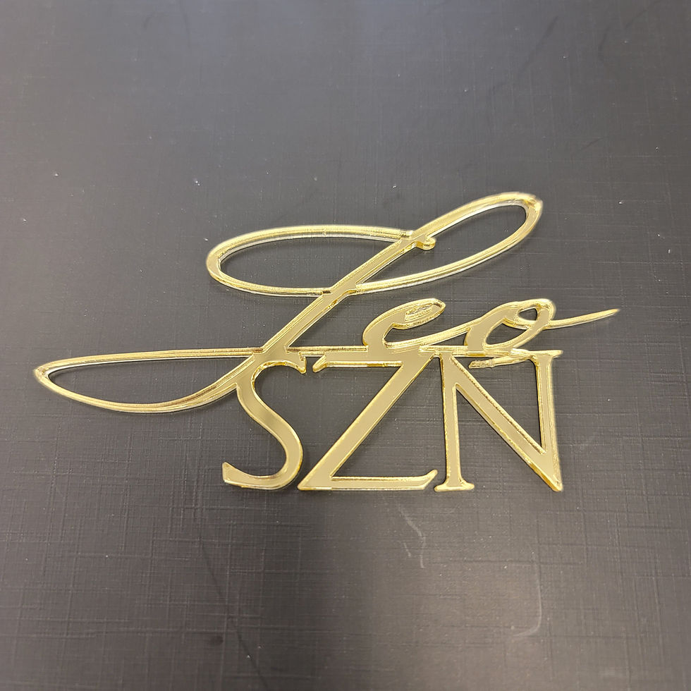 Thumbnail: Zodiac Leo Season "SZN" gold / silver acrylic charm cake topper 