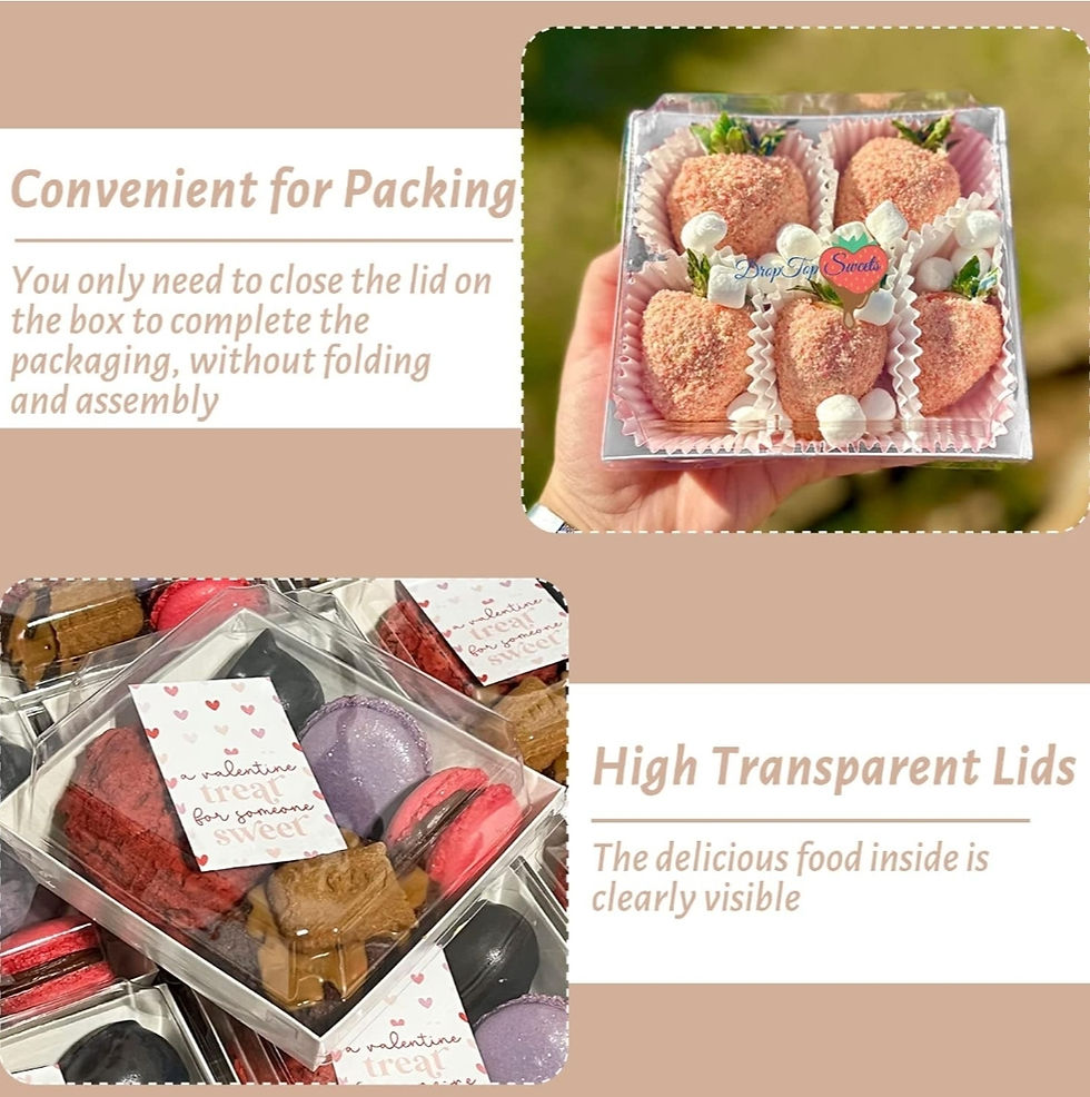 Thumbnail: Paper Charcuterie Box White Bakery Box with Clear Secure Lids 5.4 Inch Squar