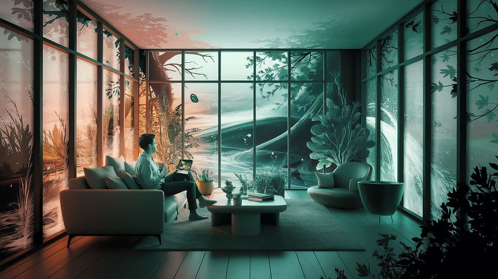 An individual gazing thoughtfully out a window, symbolizing the exploration of the 'indoor person' identity and its connection to nature in the context of Nature-Informed Therapy