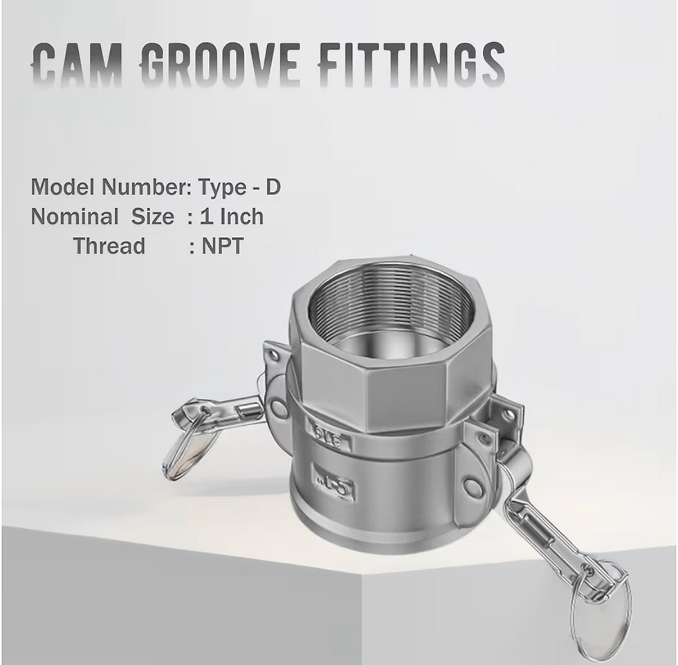 Thumbnail: 316 Stainless Steel Cam & Groove fittings，1" NPT Female Camlock and 1" NPT Male