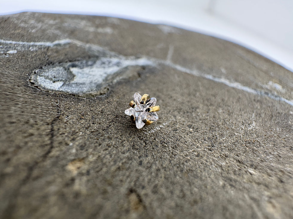 Thumbnail: Star crystal prong (Titanium, Polished / Gold)