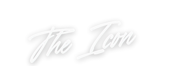 Typography of the words the icon