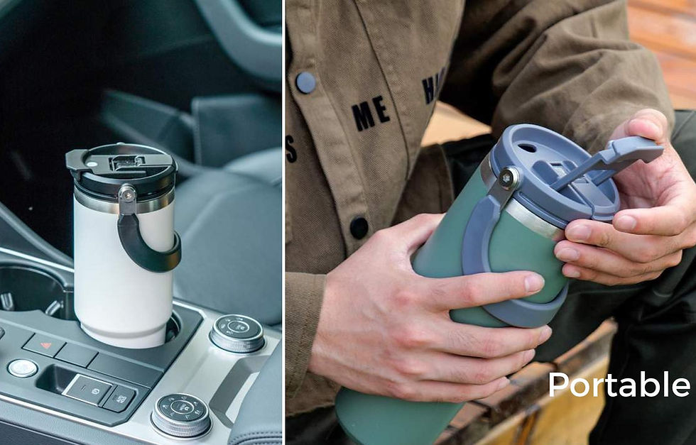 Thumbnail: TYESO® 8827 750ML Vacuum Tumbler With Handle Hot Cold Water Bottle