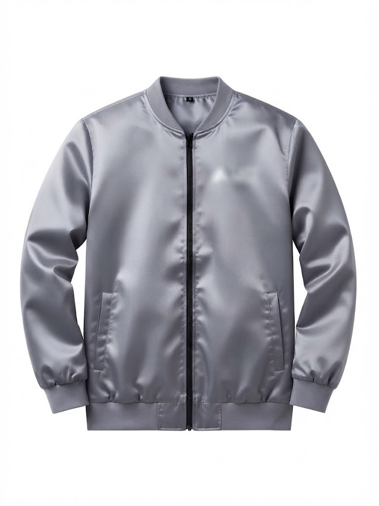 Matellic Silver Bomber Jacket