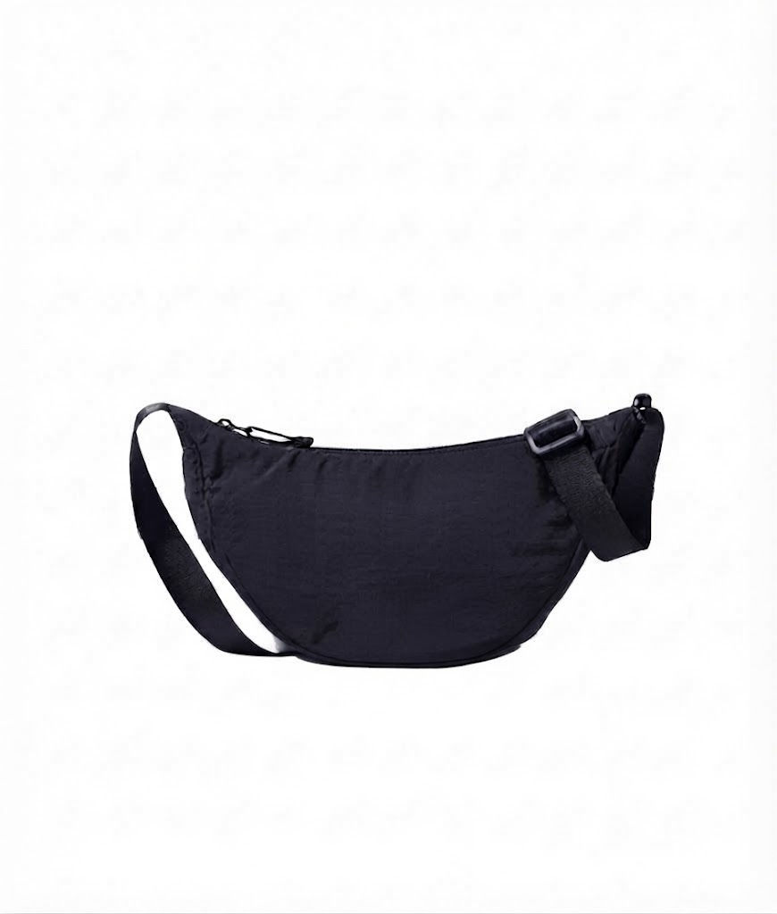 Crescent-Shaped Crossbody Sling Bag with Adjustable Shoulder Strap