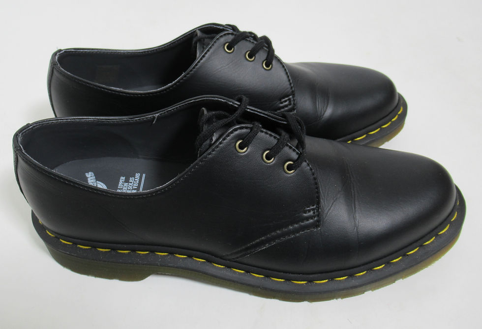Thumbnail: Dr Martens Vegan 1461 Felix Oxford Shoes Black Felix Rub Off Size 11 USM / 12USL