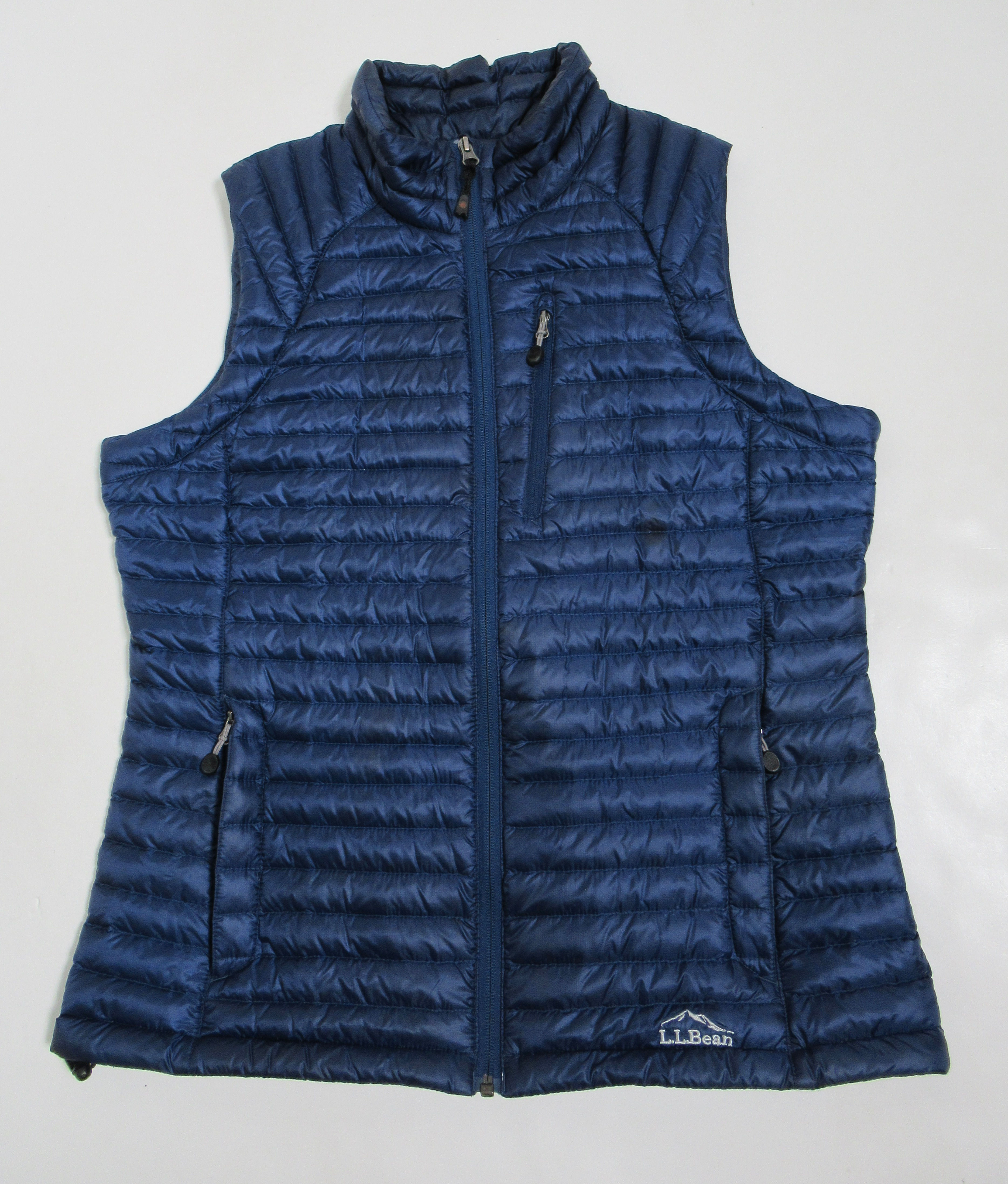 L.L.Bean Women's Downtek Goose Down Pertex Quantum Vest 295910 Blue Size M