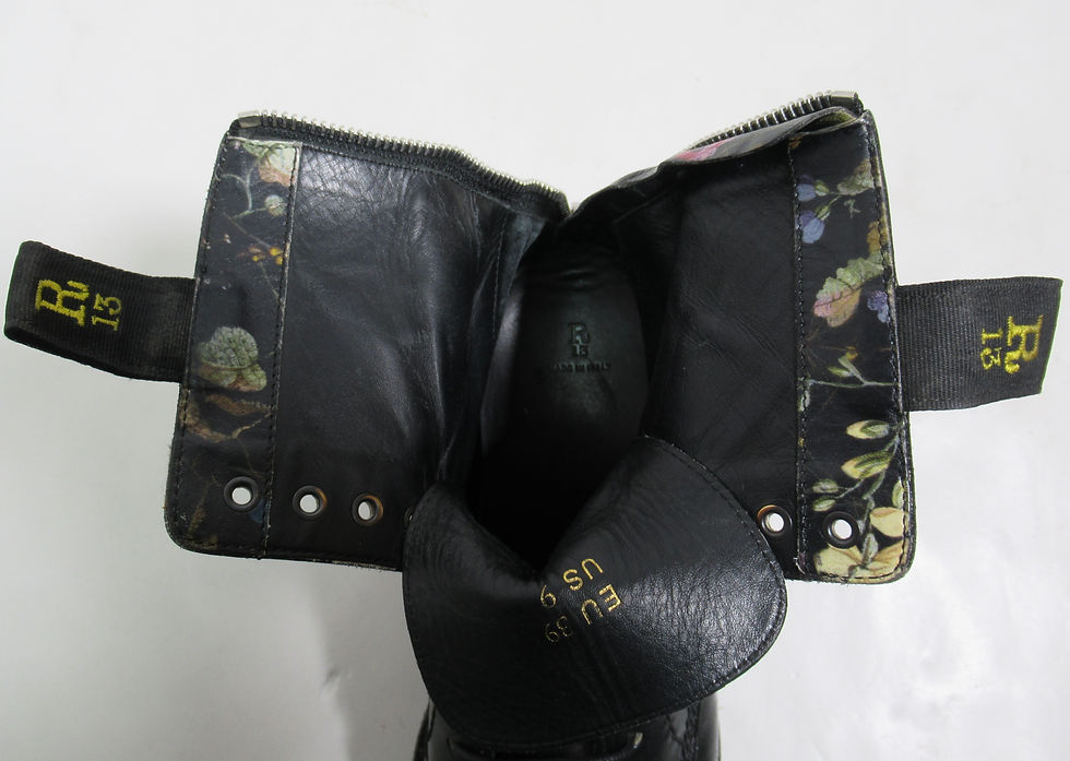 Thumbnail: R13 Women's Single Stack Boots Black Handmade Size 9 US / 8 UK / 39 EU