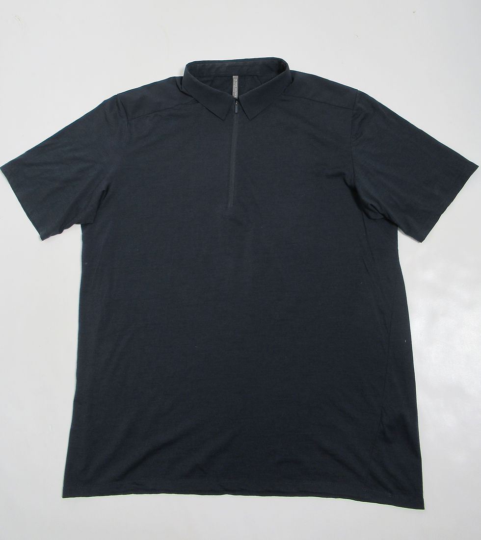 Thumbnail: Arc'teryx Men's Frame Short Sleeve Polo Shirt Black Size L