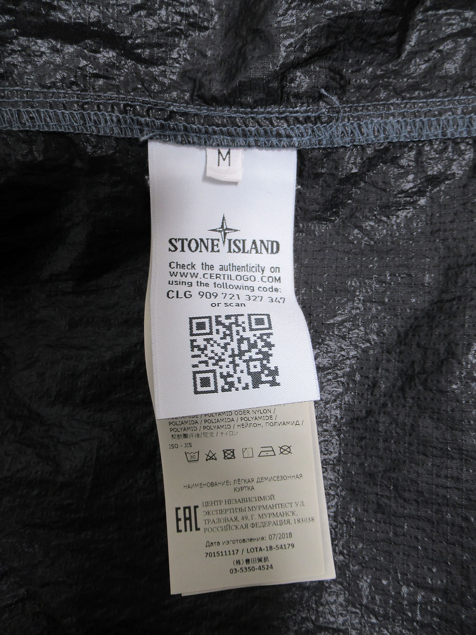 Thumbnail: Stone Island Men's Nylon Metal Lightweight Water-Repellent Jacket Black Size M