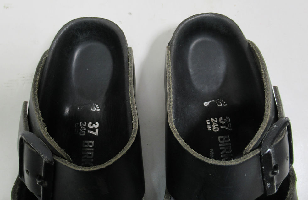 Thumbnail: Birkenstock Unisex Arizona Leather Sandals Black Size 4 US M / 6 US L / 37 EU