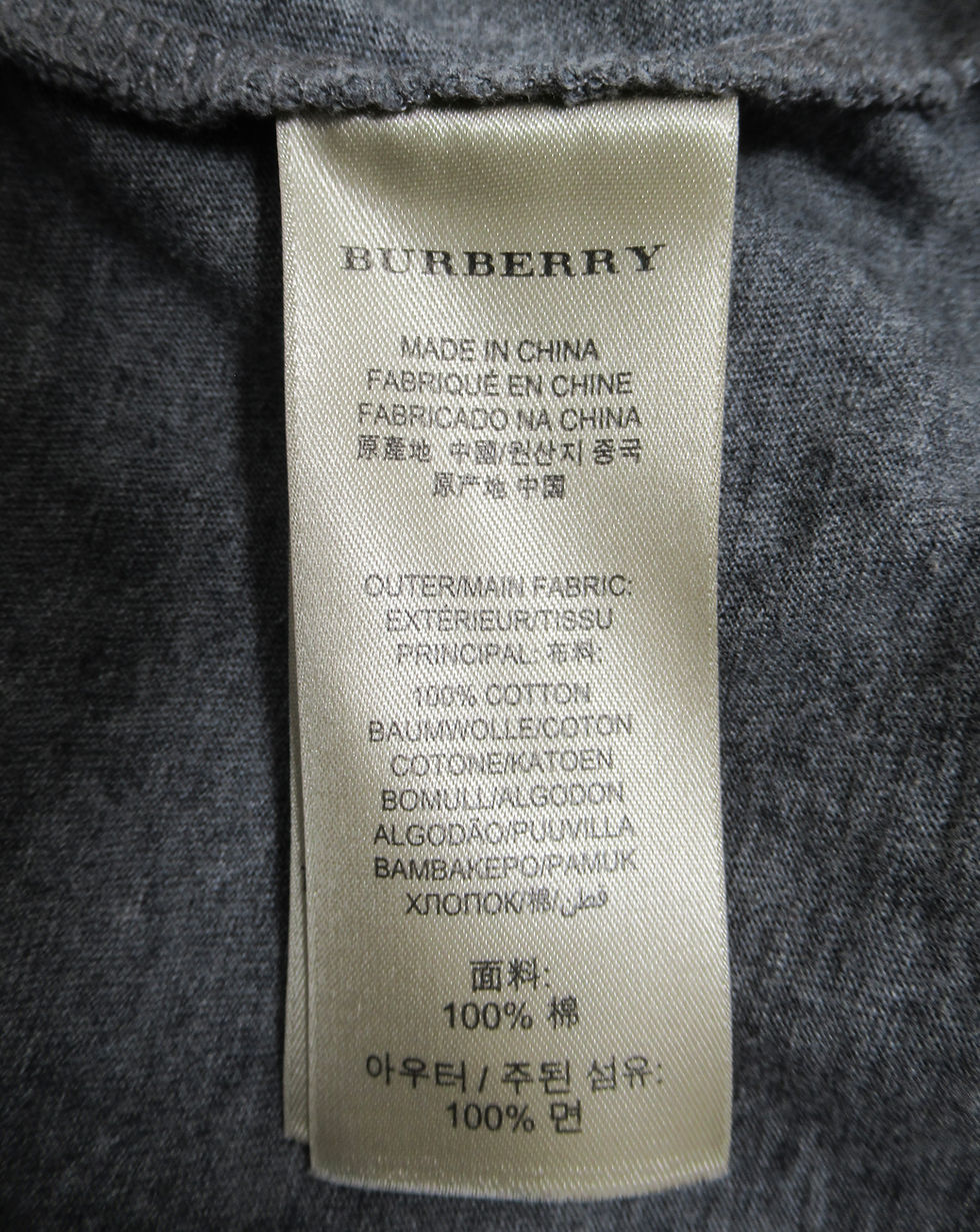 Thumbnail: Burberry Brit Men's Cotton Short Sleeve Polo Shirt Gray Size L