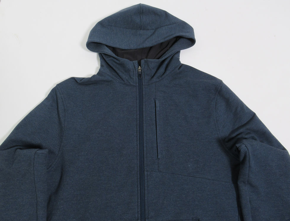 Thumbnail: Lululemon Men's City Sweat Zip Hoodie Heathered True Navy Size L