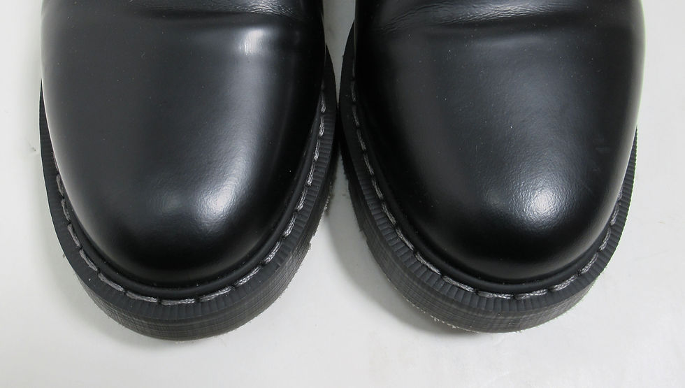 Thumbnail: Solovair Men's Black Greasy Gibson Shoes Black Size 9.5 USA / 8.5 UK / 42.5 EU