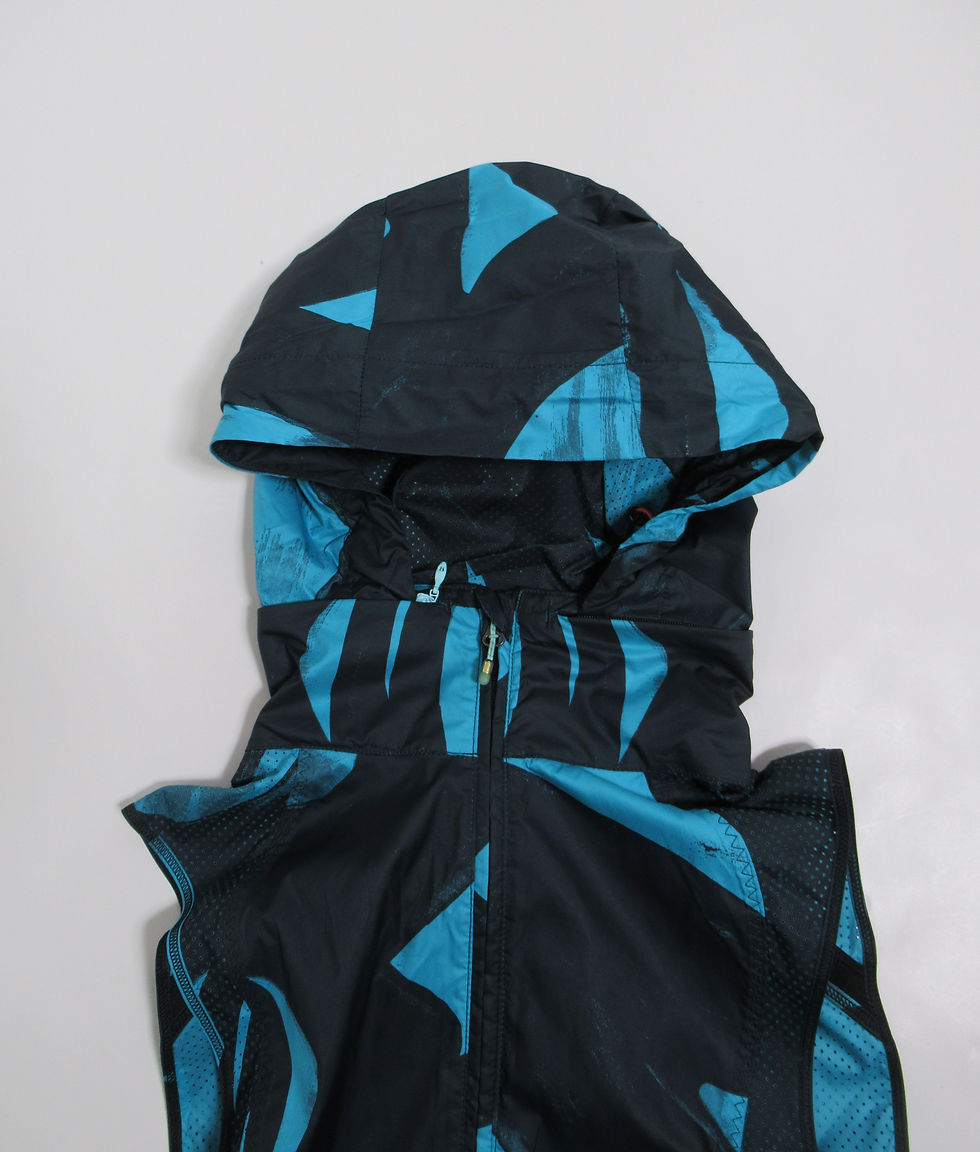 Thumbnail: Lululemon Pack-It Vest Back Spin Stroke Peacock Blue Black Size 4 Stretch Glyde