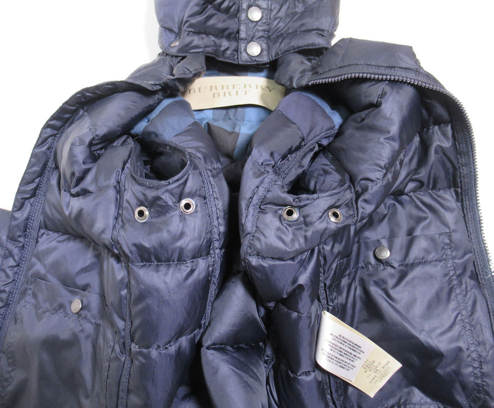 Thumbnail: Burberry Brit Men's Puffers Hooded Jacket Navy Size S