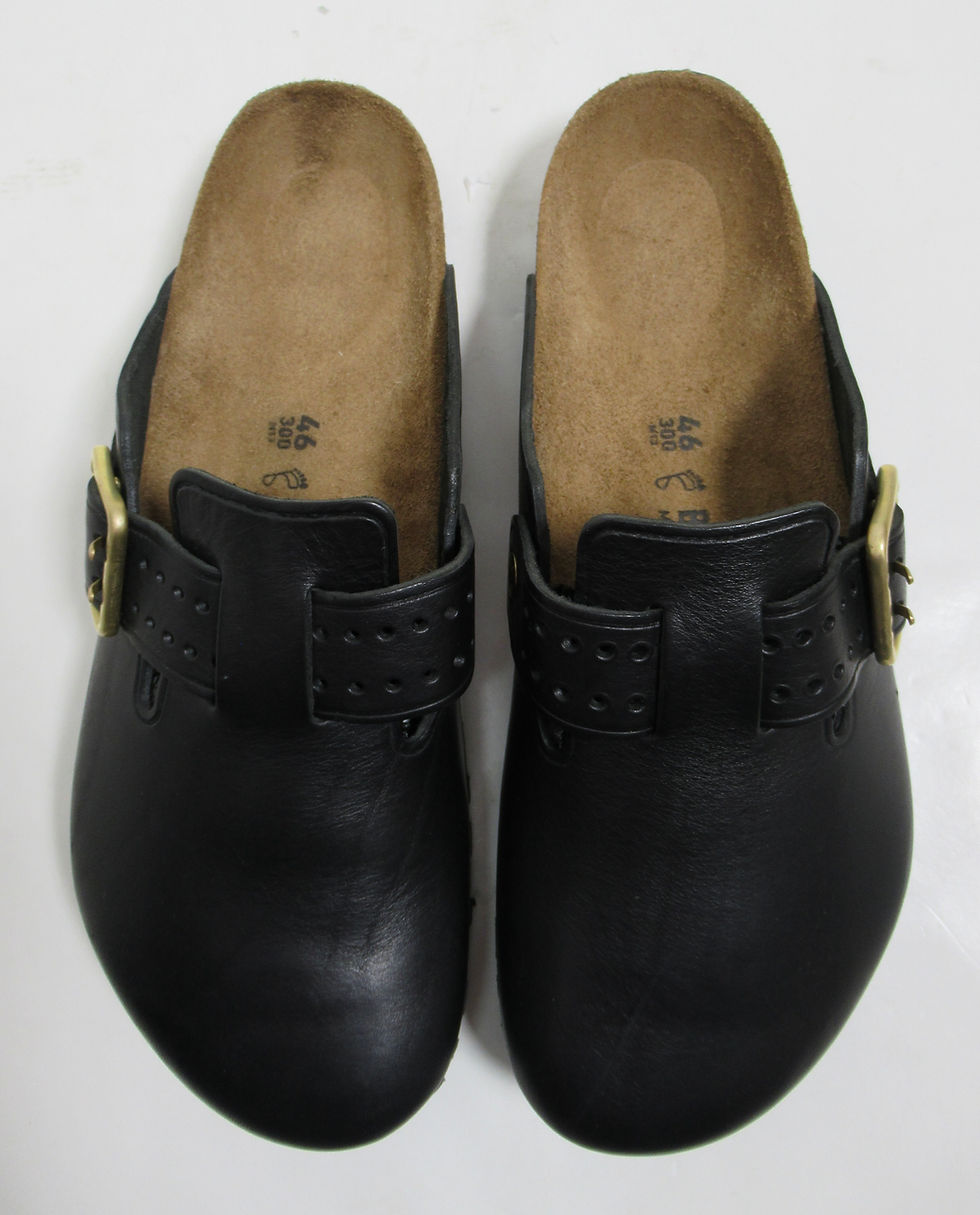 Thumbnail: Birkenstock Men's Boston Bold Leather Black 13 US / 12 UK / 46 EU
