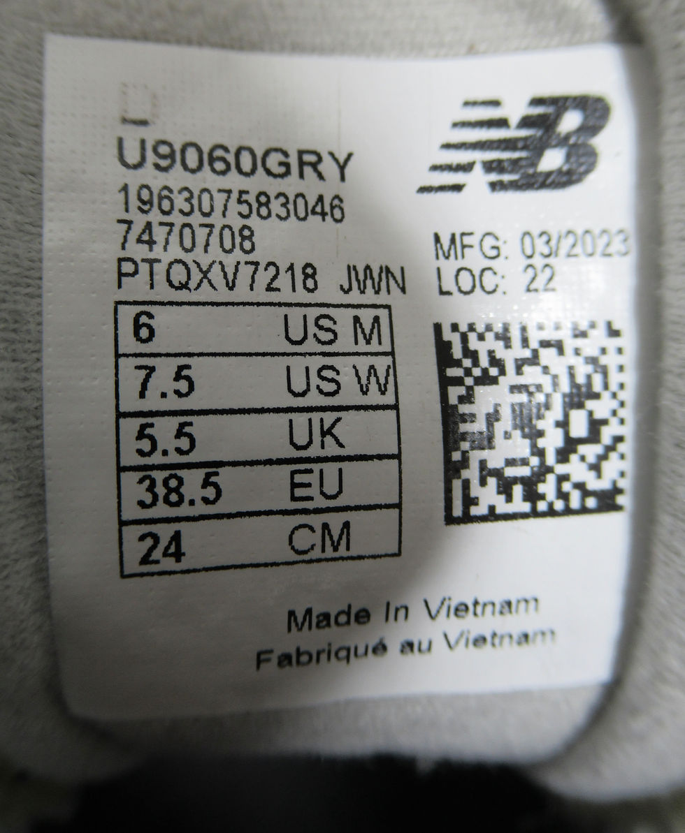 Thumbnail: New Balance 9060 Rain Cloud Grey U9060GRY Shoes Light Gray 6 US M / 7.5 US W
