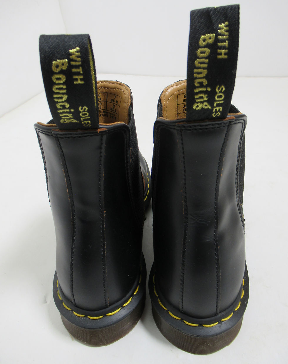 Thumbnail: Dr Martens 2976 Vintage Made In England Chelsea Boots Black Quilon 7 USM / 8USL