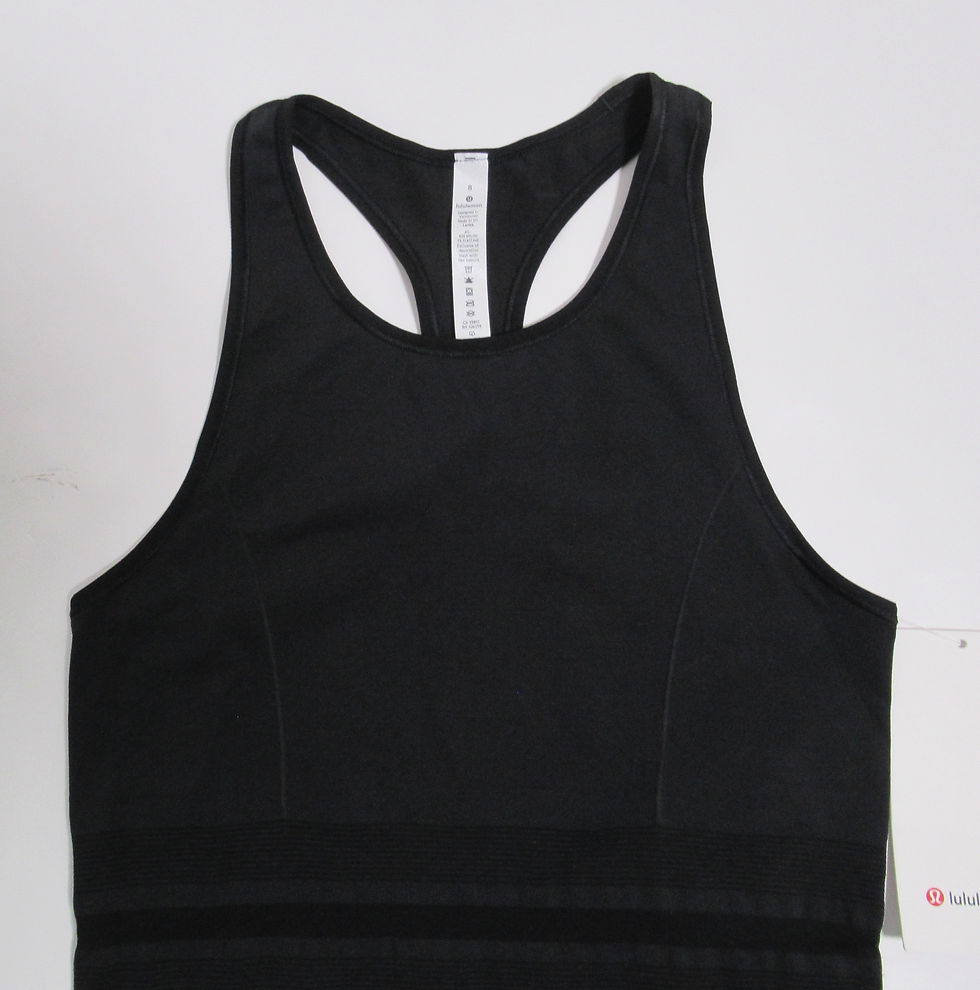 Thumbnail: Lululemon Women's Gleam and Glow Tank Black Size 8 Stretch