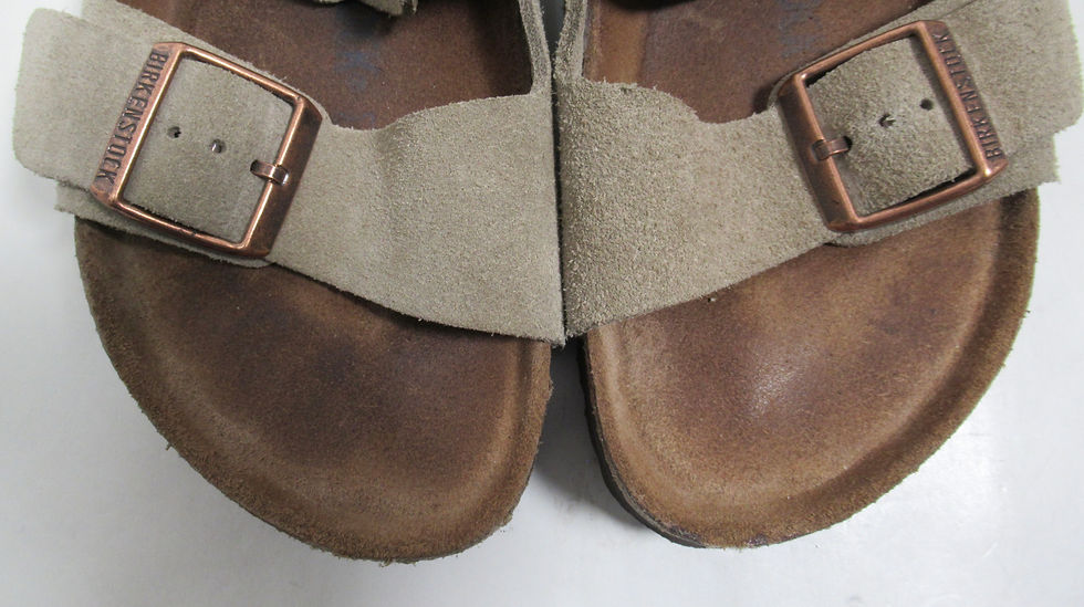 Thumbnail: Birkenstock Arizona Soft Footbed Suede Leather Taupe 5 US M / 7 US L / 4 UK