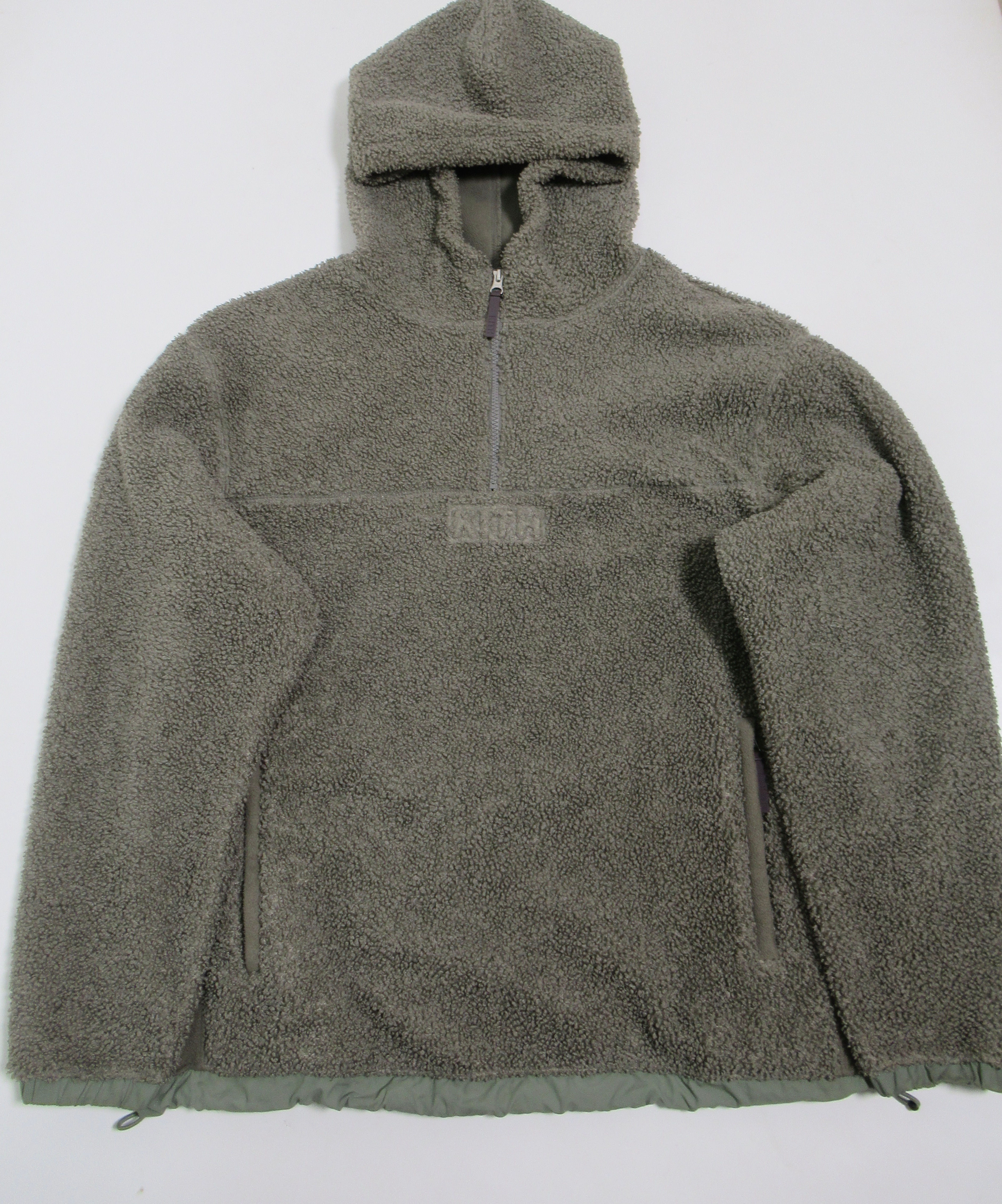 Kith Men's Bonded Sherpa Quarter Zip Hoodie Cypress KHM030136 Size M Oversized