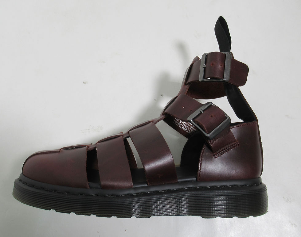 Thumbnail: Dr Martens Unisex Geraldo Leather Gladiator Sandals Brown 8 US M / 9 US L / 7 UK