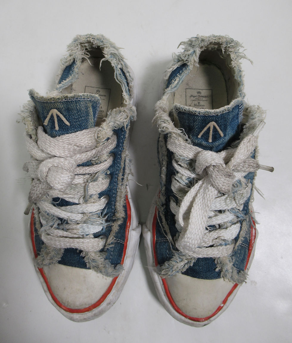 Thumbnail: Nigel Cabourn x Maison Mihara Yasuhiro Lo Distress Denim Shoes Size 10 US M