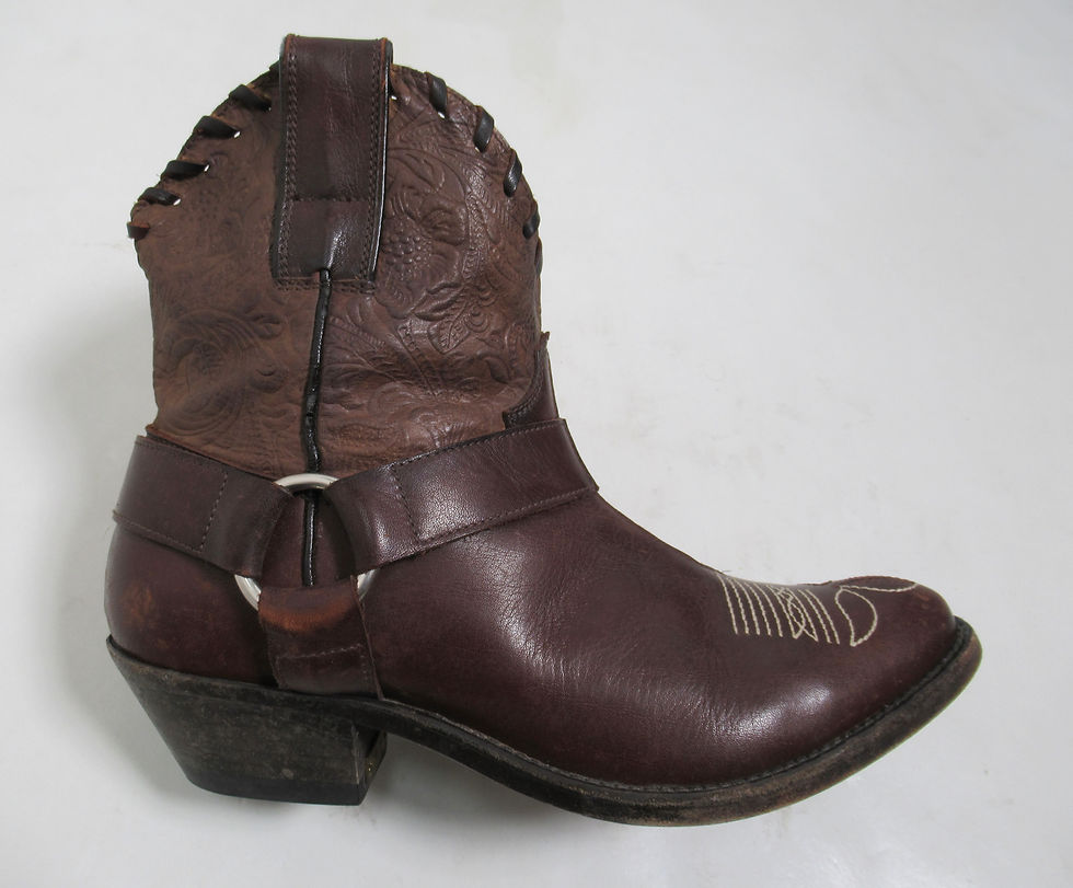 Thumbnail: Golden Goose Women's Leather Cowboy Ankle Boots Brown 8 US / 5 UK / 38 EU