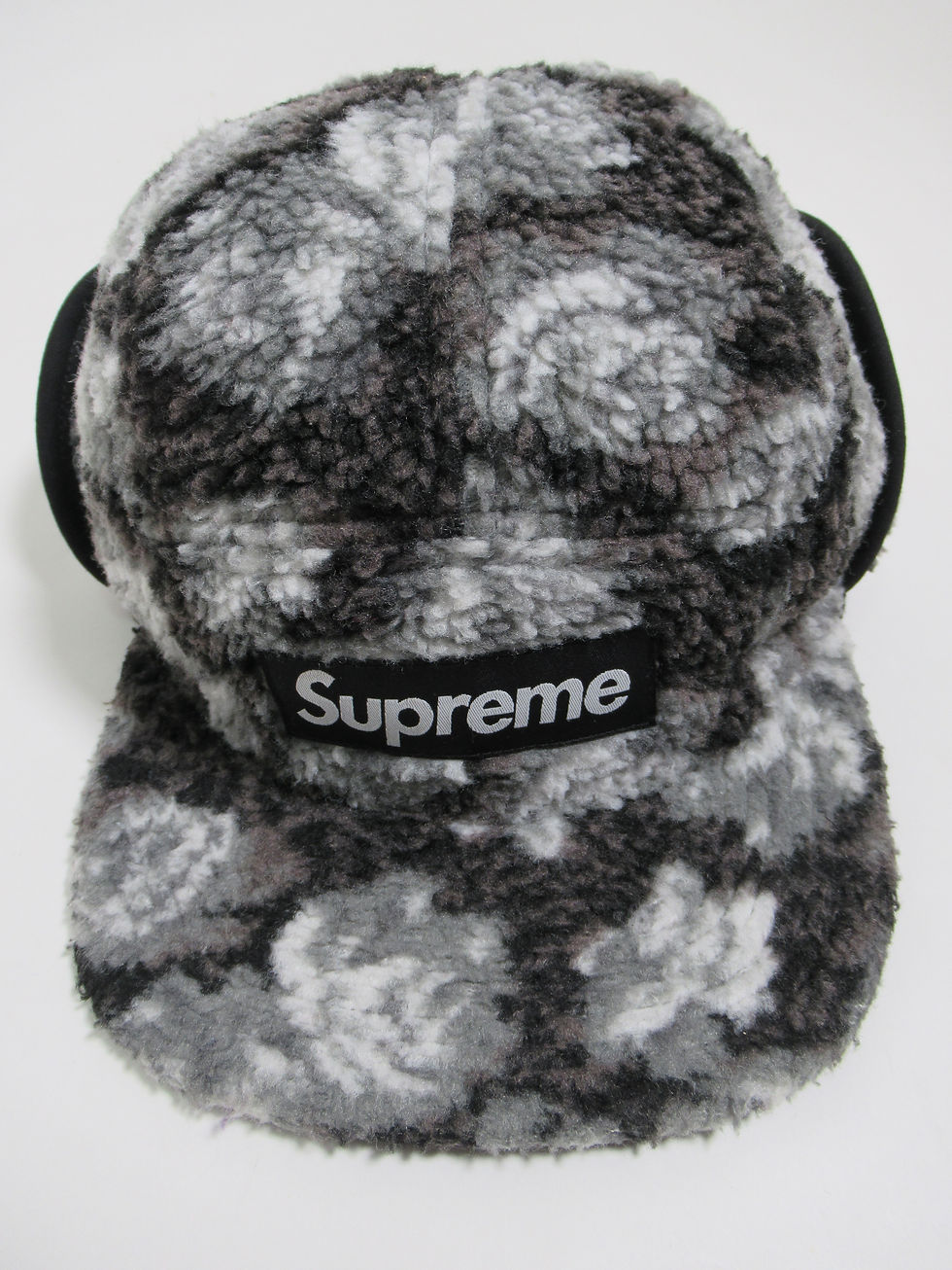 Thumbnail: Supreme Men's Roses Sherpa Fleece Earflap Camp Cap Gray Size M/L Winter 2016