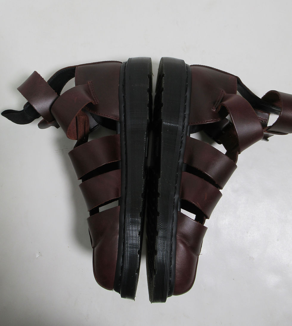 Thumbnail: Dr Martens Unisex Geraldo Leather Gladiator Sandals Brown 8 US M / 9 US L / 7 UK
