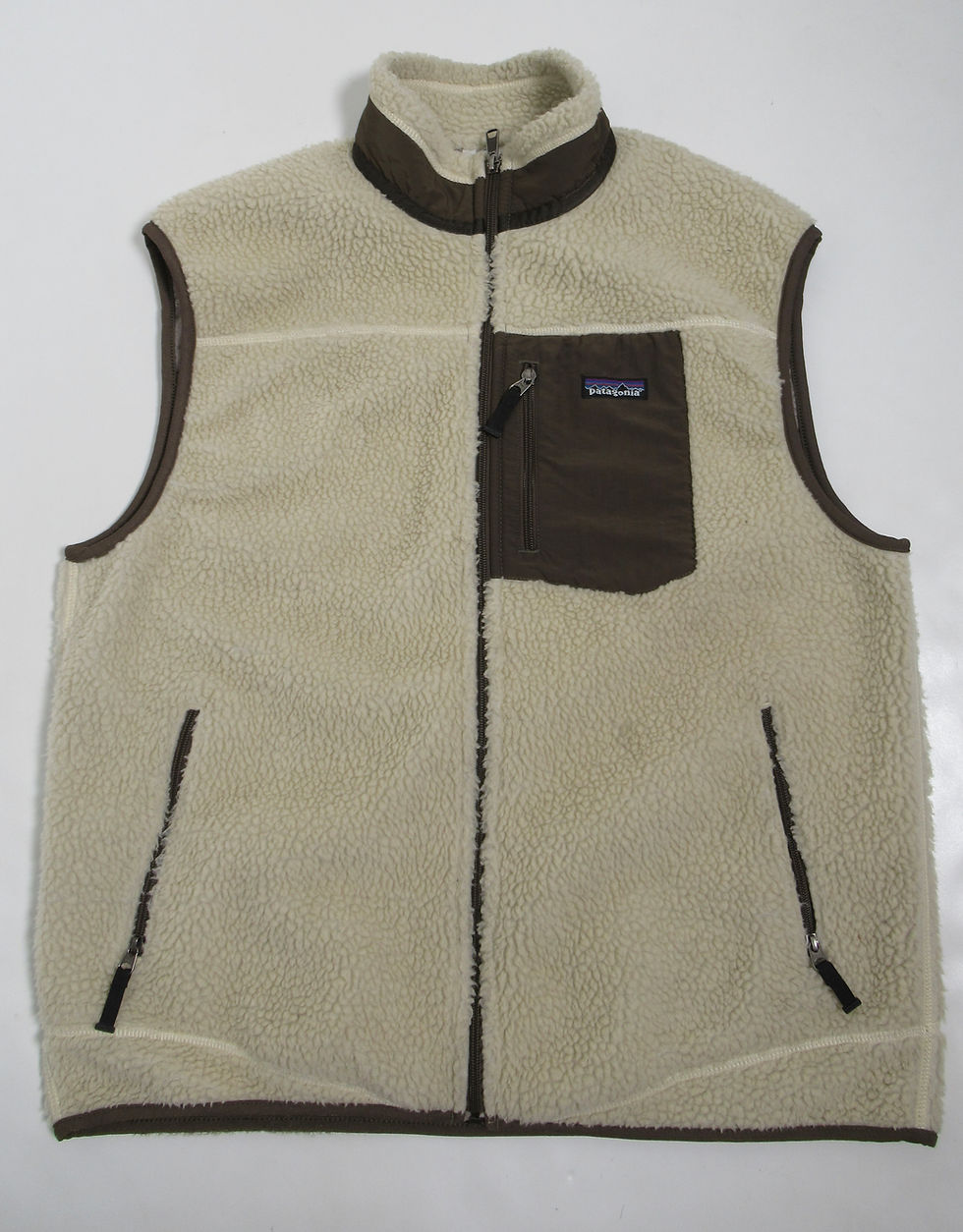 Thumbnail: Patagonia Men's Classic Retro-X® Vest Natural W/Mushroom Brown NWM 23046F8 XL