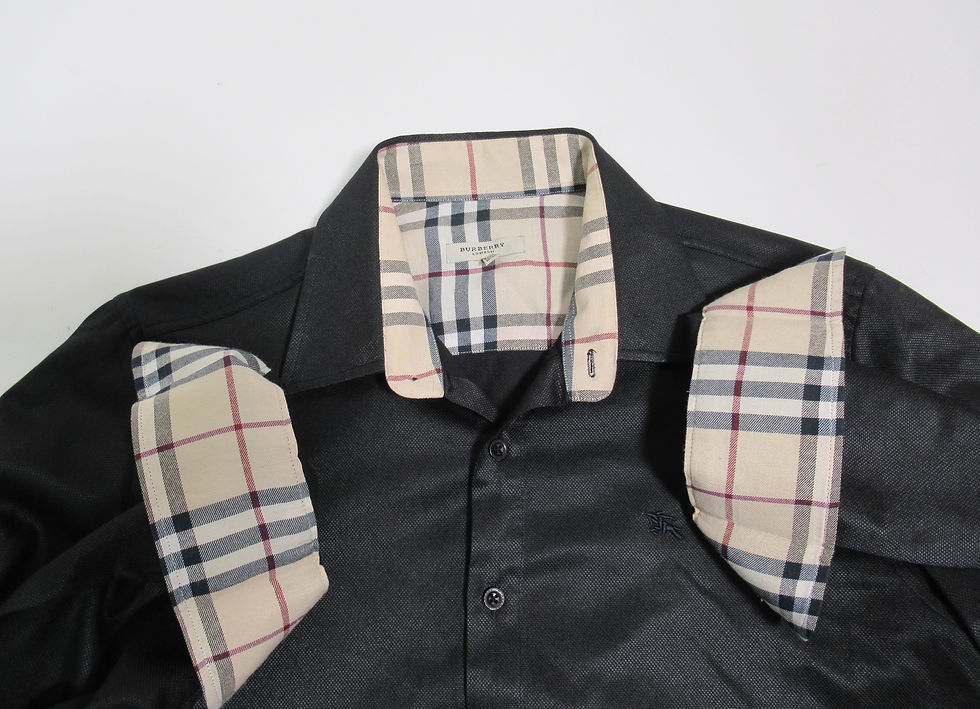 Thumbnail: Burberry London Men's Button Up Long Sleeve Shirt Sherwood Black Size XL Slim