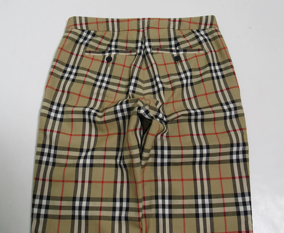 Thumbnail: Burberry Women's Check Fleur Tailored Pant Archive Beige Size 4 US 6 UK