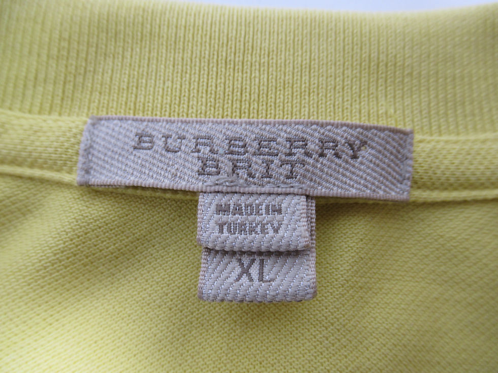 Thumbnail: Burberry Brit Women's Puff Long Sleeve Polo Cotton Pique Yellow Size XL
