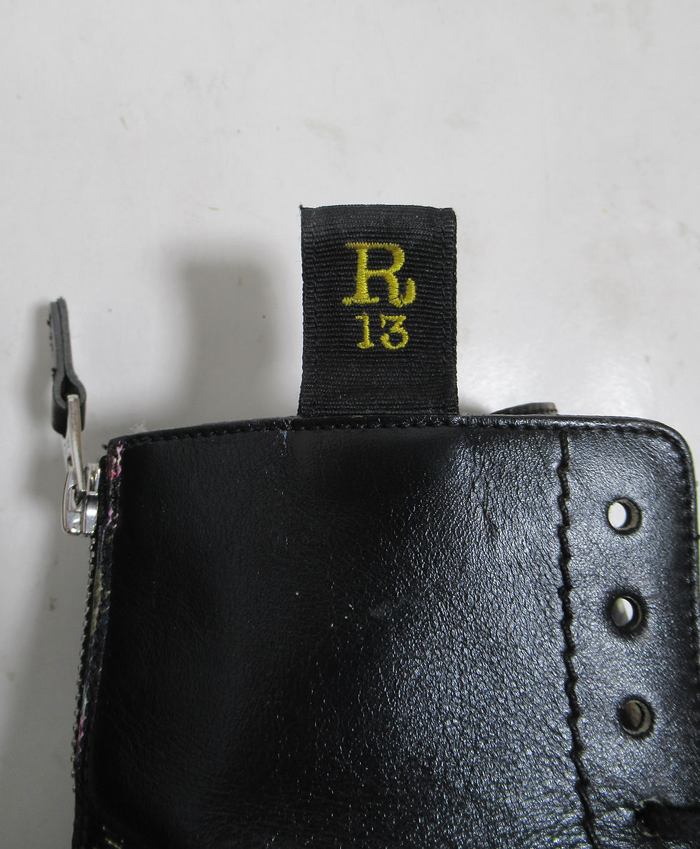 Thumbnail: R13 Women's Single Stack Boots Black Handmade Size 9 US / 8 UK / 39 EU