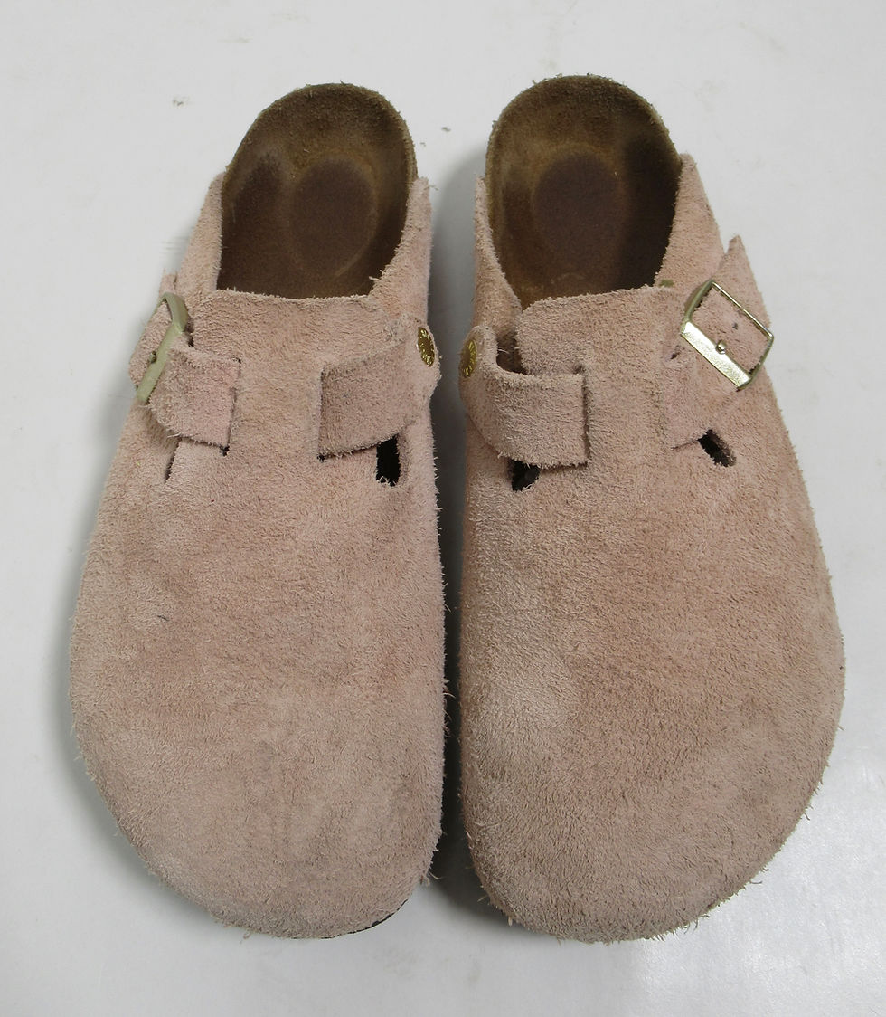 Thumbnail: Birkenstock Men's Boston Suede Leather Clogs Light Rose 10 M / 9 UK / 43 EU