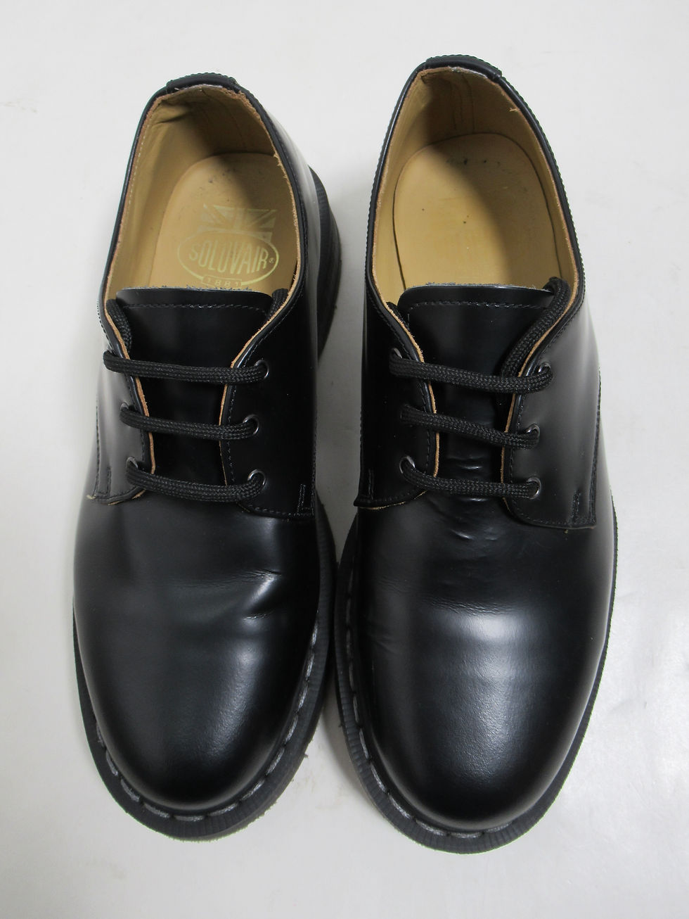 Thumbnail: Solovair Black Greasy Gibson Shoes Black 7.5 US M / 8.5 US W / 6.5 UK / 40 EU