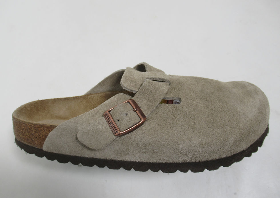 Thumbnail: Birkenstock Boston Soft Footbed Suede Leather Taupe 7 US M / 9 US L / 6 UK