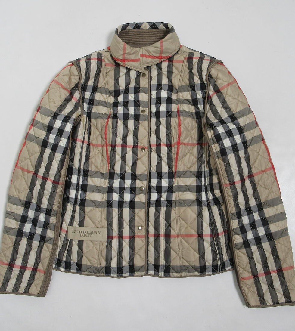 Thumbnail: Burberry Brit Women.s Kencott Quilted Jacket Tan Green Size S
