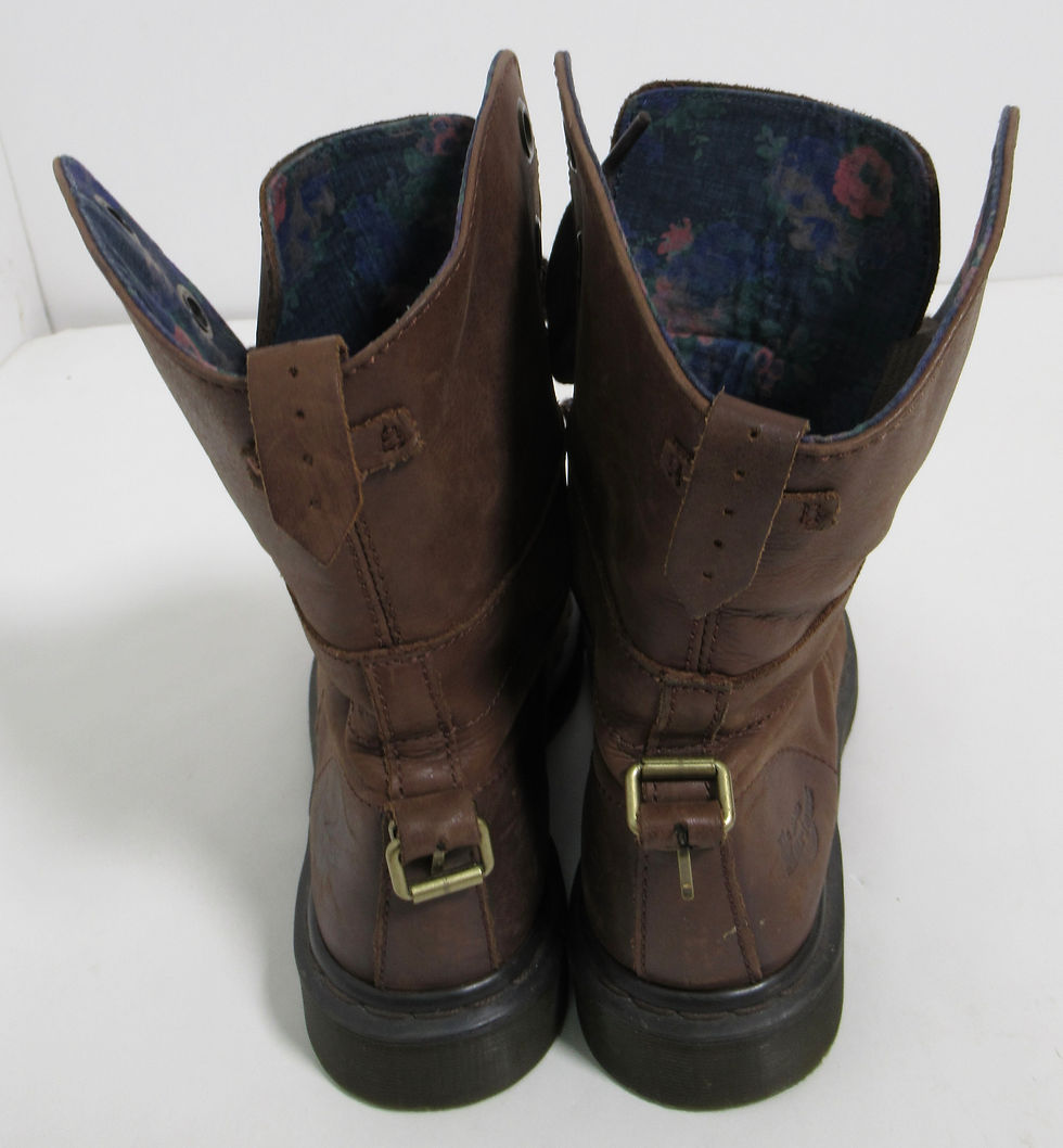 Thumbnail: Dr Martens Women's Aimilie Floral Lined Boot Brown Size 7 US L / 5 UK / 38 EU