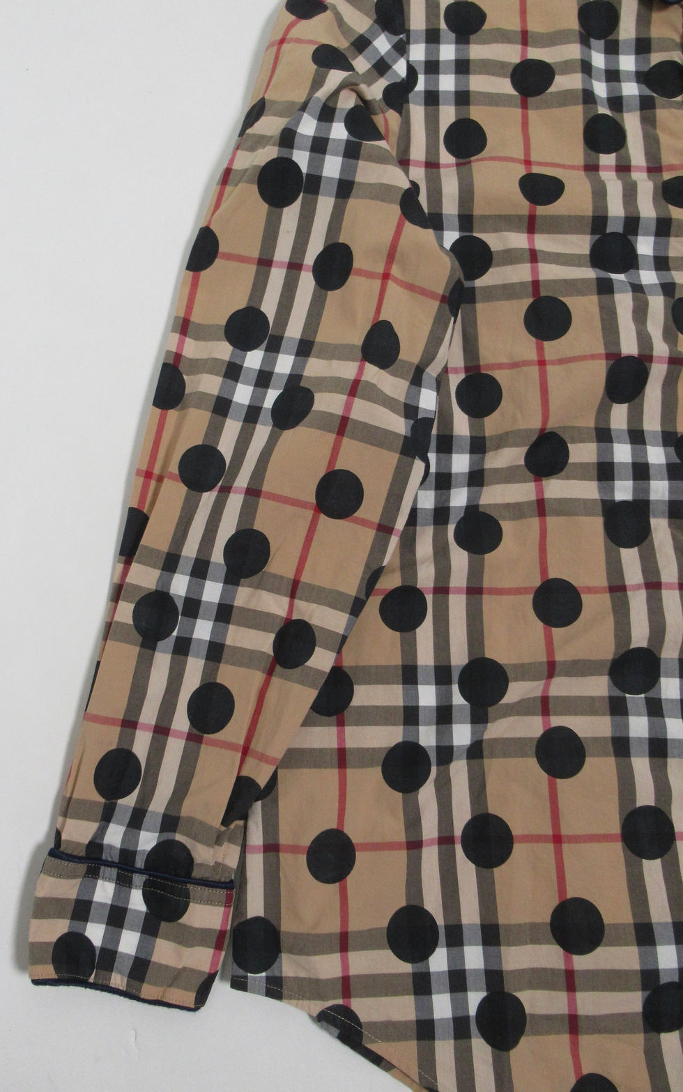 Thumbnail: Burberry London England Women's Polka-Dot Check Shirt Archive Beige Size S