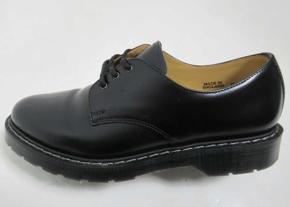 Thumbnail: Solovair Men's Black Greasy Gibson Shoes Black Size 9.5 USA / 8.5 UK / 42.5 EU