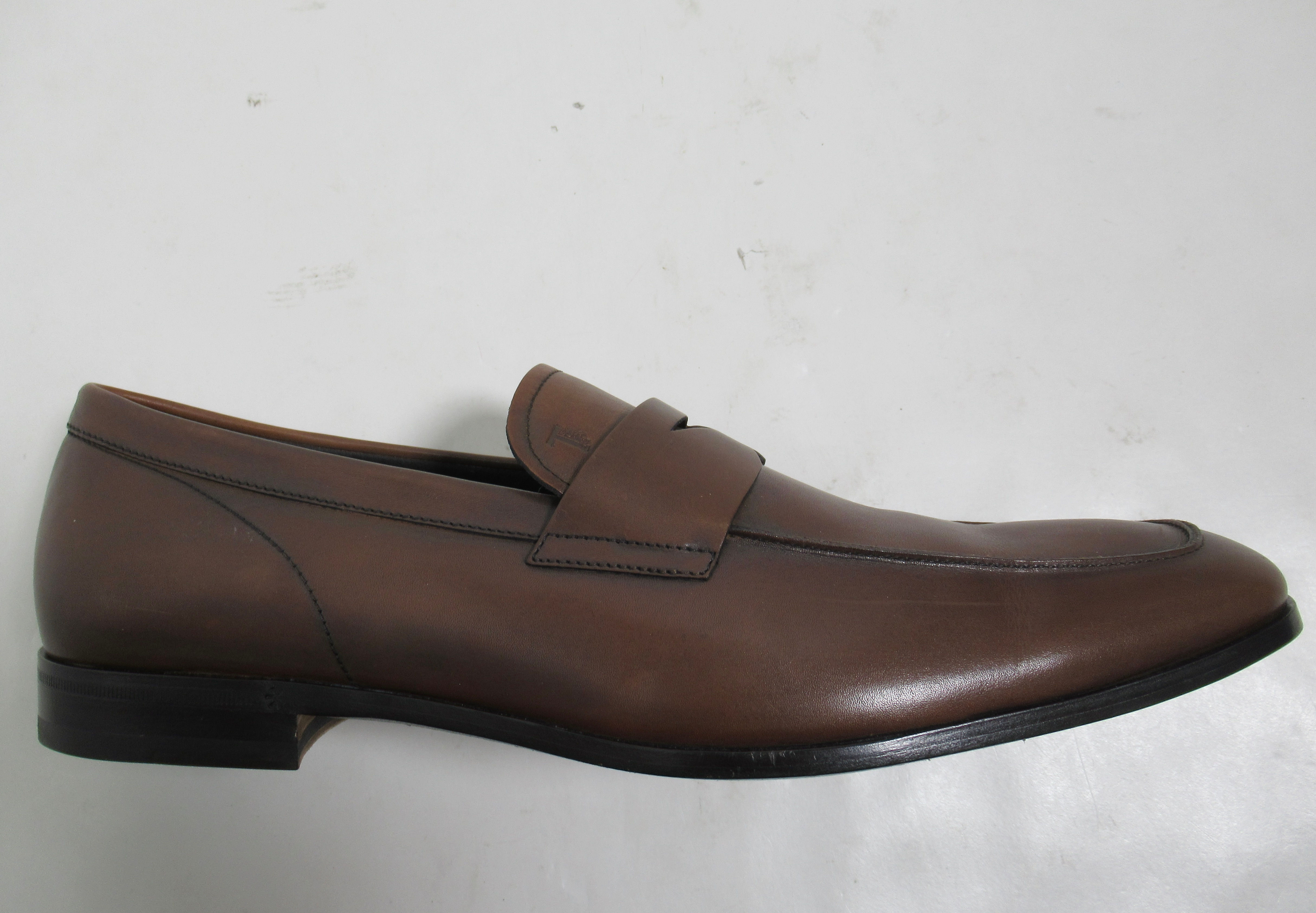 Tod's Men's Leather Penny Loafers Cacao TOD'S Size 12.5 / 14 USA / 12.5 UK