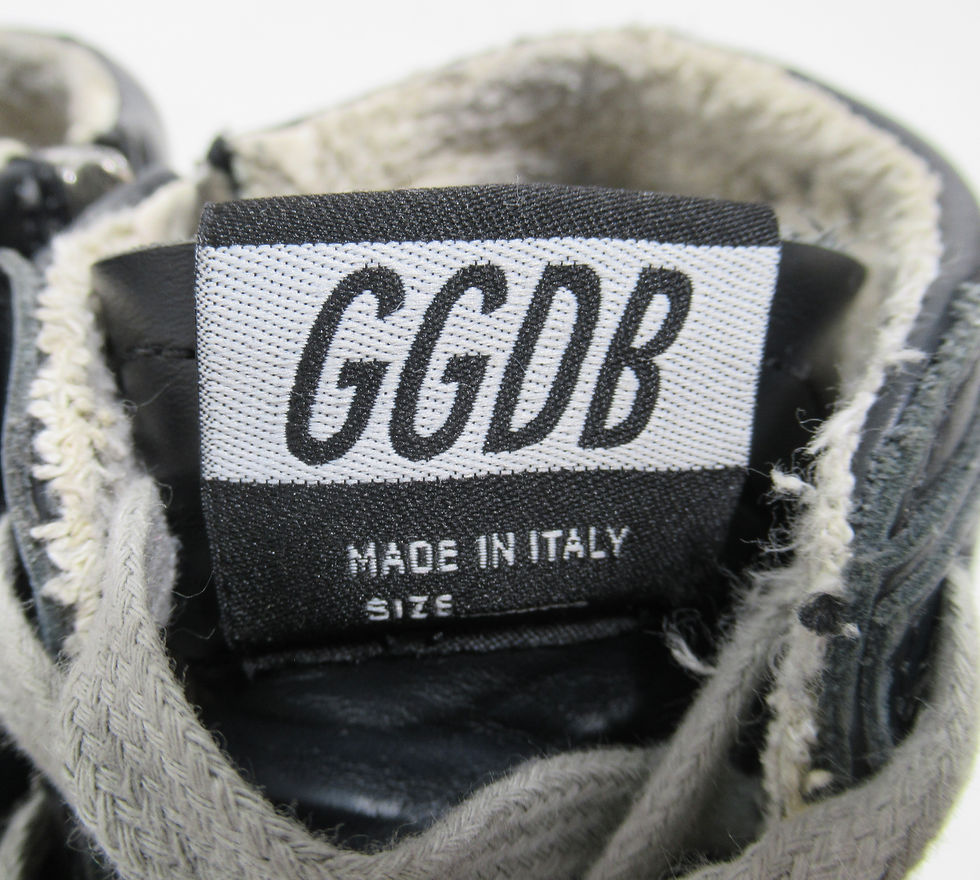 Thumbnail: Golden Goose Slide Mid-Top Leather Sneaker Silver Stud Black Size 10 US M