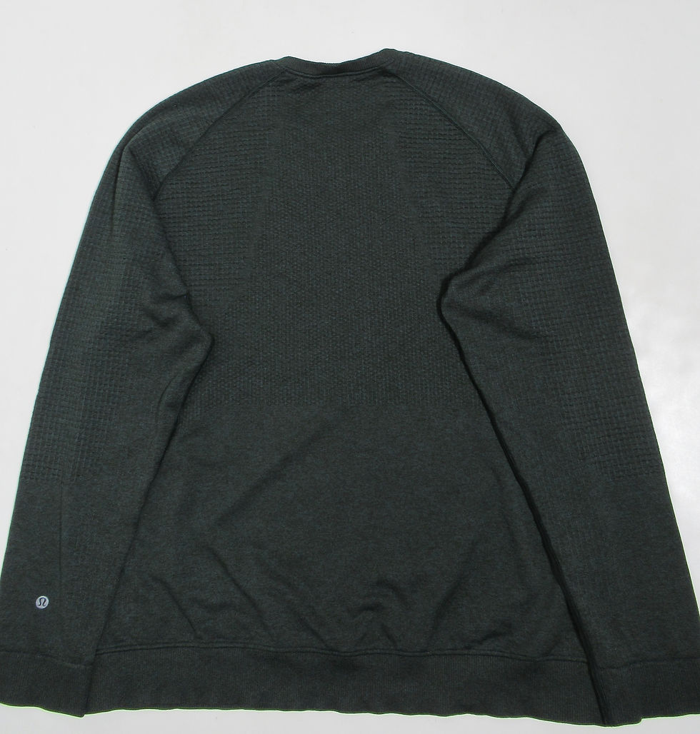 Thumbnail: Lululemon Men's Engineered Warmth Long Sleeve Crew Rainforest Green Size XXL